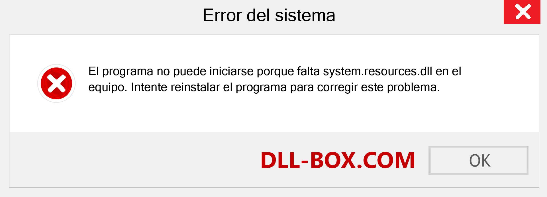 ¿Falta el archivo system.resources.dll ?. Descargar para Windows 7, 8, 10 - Corregir system.resources dll Missing Error en Windows, fotos, imágenes